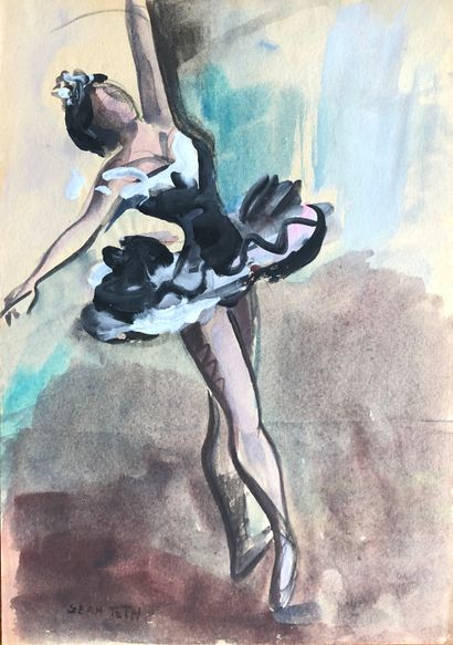 Jean TOTH Jean TOTH ( 1899-1972)

Ballerine. 

Aquarelle et gouache sur papier signée...