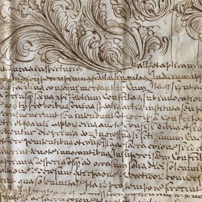 null Bulle papale de Clément IX (1600-1669), manuscrit sur parchemin de 43,5 x 58...
