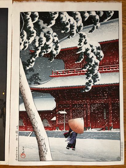 Hasui KAWASE Hasui KAWASE (1883 - 1957)

Neige au temple Zojo-ji - Shiba, Série des...