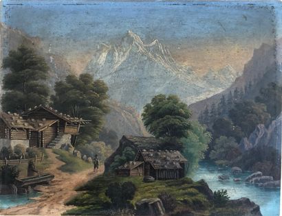 Henrich FUNK 
Henrich FUNK (1807-1877) 




Paysages de montagne avec lac et avec...