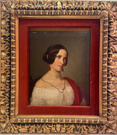 null ÉCOLE DE LA PREMIÈRE MOITIE DU XIXème siècle

Portrait de jeune femme.

Peinture...
