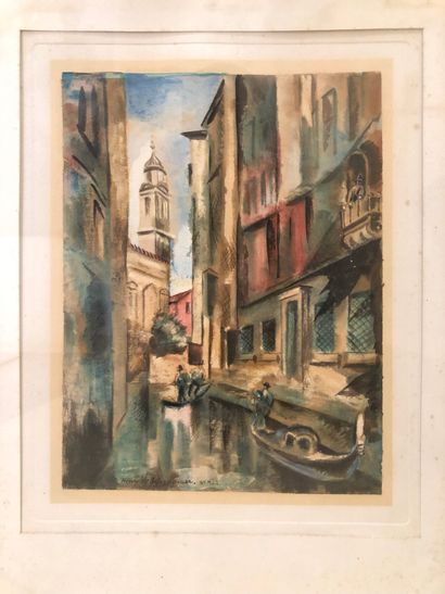 null Henry DE WAROQUIER (1881 -1970)

Vue de Venise

Aquarelle sur papier signée...