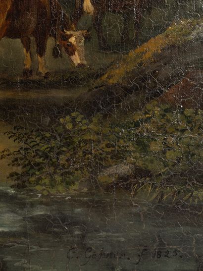 null Johann Conrad GESSNER (1764-1826)

Paysage à la rivière.

Huile sur toile.

H....
