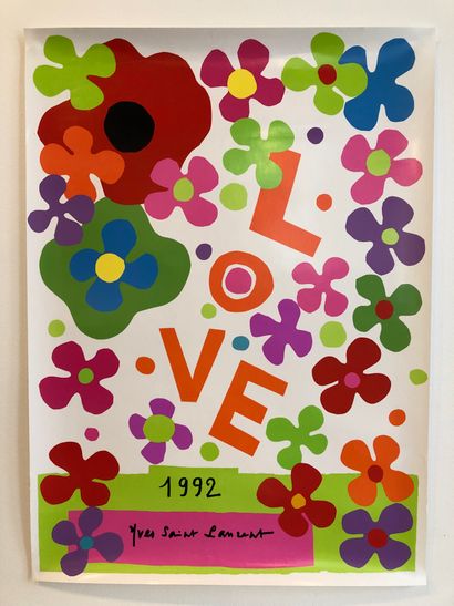 null Yves SAINT-LAURENT, after

Love, 1992.

Greeting card poster. 

Color printing...