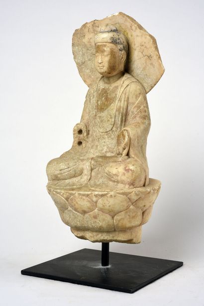 null CHINE, époque Minguo (1912-1949), dans le goût de la dynastie Tang. Bouddha...