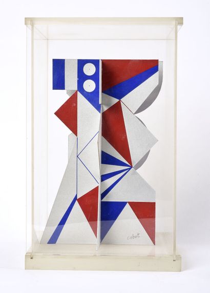 Roland CABOT (1929-2020) Projet de multiple, 1990. 

Carton peint dans une boite...