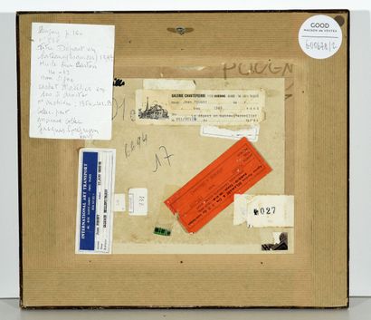 Jean POUGNY (1892-1956) Le départ en bateau (Marseille). 

Gouache sur carton. 

Étiquettes...