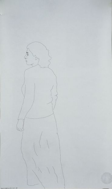 Djamel TATAH (1959) Sans titre.

Lithographie en noir sur papier, signée au crayon,...