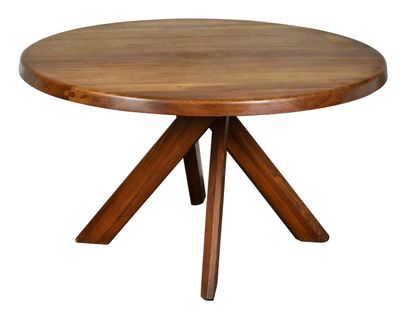 Pierre CHAPO (1927-1986) Table ronde modèle T21 dite «Sfax» - circa 1973

Plateau...