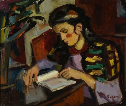 Pierre CORNU (1895-1996) Femme à la lecture. 

Huile sur toile signée en bas à droite

46...