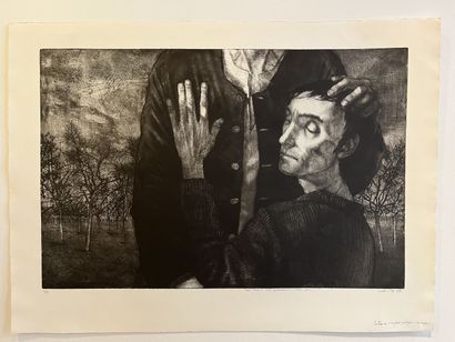 Michel CIRY (1919-2018) Ensemble de quatre gravures sur papier : 



- Arlequin au...