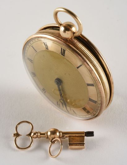 JOLY Fils à Paris vers 1805. Large montre de gousset en or jaune 750 poinçon au "...