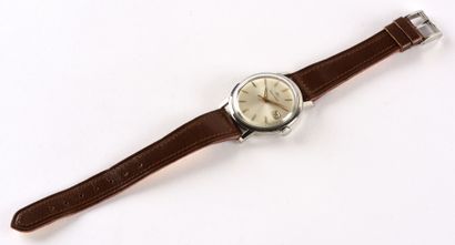 MOVADO "Sub Sea" kingmatic, ref.15151, vers 1967. Montre bracelet en acier, boitier...