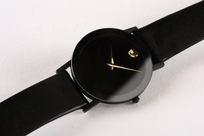 MOVADO "Muséum Watch" ref.87.40.822 N vers 1985. Élégante montre bracelet acier et...