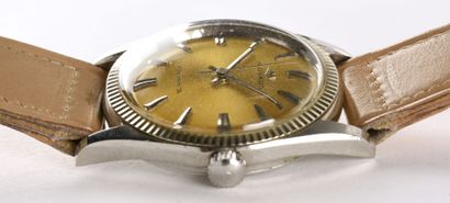 MOVADO "Kingmatic S" Sub Sea vers 1965. Montre bracelet en acier, boitier coussin,...