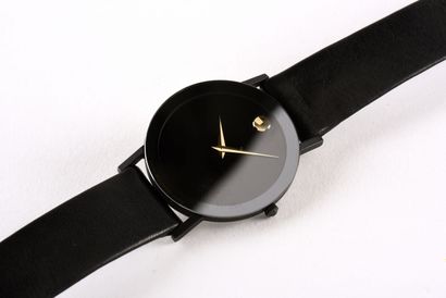 MOVADO "Muséum Watch" ref.87.40.822 N vers 1985. Élégante montre bracelet acier et...