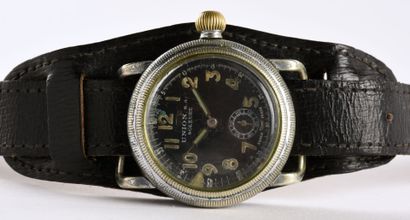 UNION SA / SOLEURE Montre de pilote allemand vers 1920. Montre bracelet de pilote...