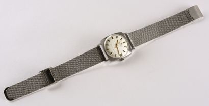 MOVADO "Kingmatic Surf- date" HS-360, vers 1965. Montre bracelet en acier, boitier...