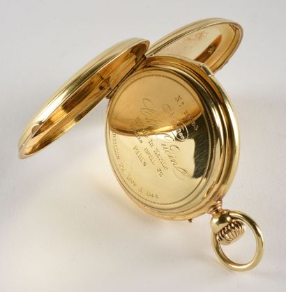 CHARLES OUDIN Horloger de la Marine, Palais Royal n°52, fin du XIXe. Large montre...