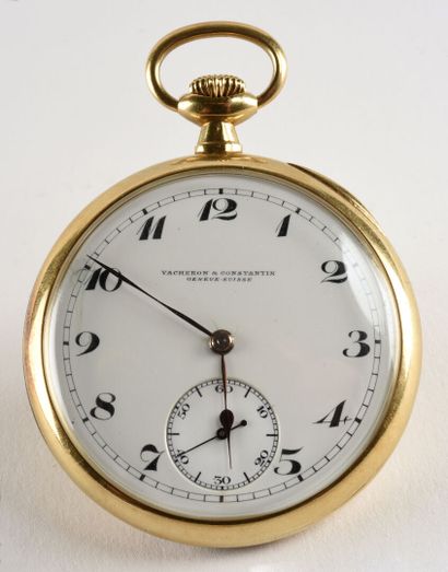 VACHERON ET CONSTANTIN Genève vers 1920 Belle montre de poche en or jaune 18k, Boitier...