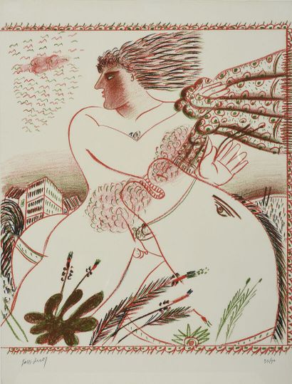Alexandre FASSIANOS (1935-2022) Sans titre.

Lithographie en couleurs sur papier,...