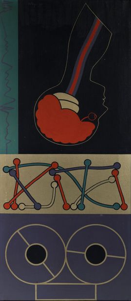 George Edmund ALLEYN (1931-2004) Situation. 

Acrylic on canvas, signed, dated "1966"...