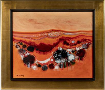 Frédéric MENGUY (1927-2007) La colline rouge. 

Huile sur toile, signée en bas à...
