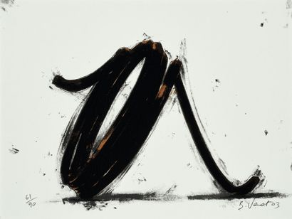 Bernar VENET (1941) Indeterminate line, 2003. 

Lithograph in colors on paper, signed...