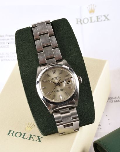 ROLEX "Oyster Date" ref. M 1500/0 vers 1968 Montre bracelet, boitier tonneau en acier...