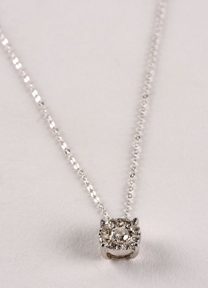 Chain and pendant in white gold 18K (750...
