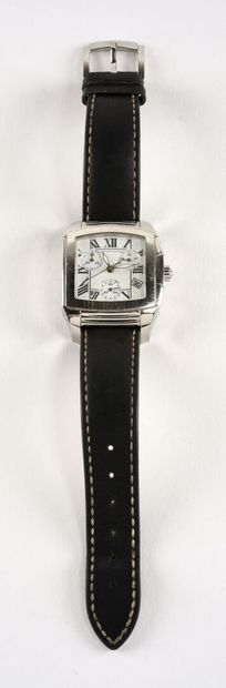 MAUBOUSSIN "Délicieuse" circa 2000.

Steel wristwatch, large tonneau case with two...