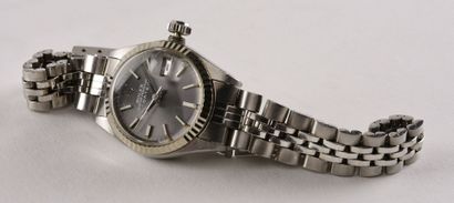 ROLEX "Lady Date" ref.6917, vers 1973 Elegant ladies' watch in steel and white gold....