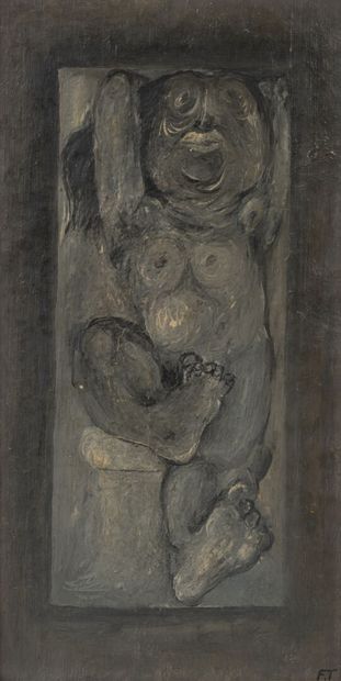 Fernand TEYSSIER (XXe siècle) Femme nue. 

Huile sur toile, monogrammée en bas à...
