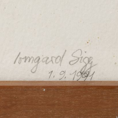 TASSOS (XXe siècle) Prisonniers, 1972. 

Crayon et encre sur papier signé, dédicacé...