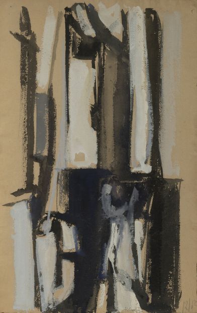 Raymonde GODIN (1930) Composition. 

Gouache sur papier, signée en bas à droite.

48,5...