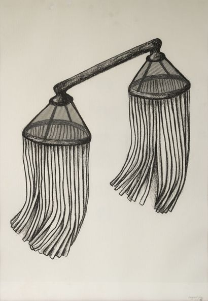 Irmgard SIGG (1934) Composition, 1991. 

Crayon, fusain, gouache et collages sur...