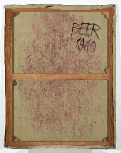 Franz BEER (1929) Composition, 1960.

Mixed media on canvas.

Signed and dated lower...