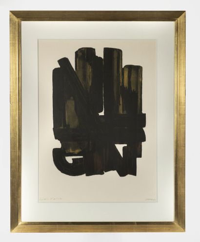 Pierre SOULAGES (1919) Etching VIII, 1957. 

Etching in colors on paper signed and...