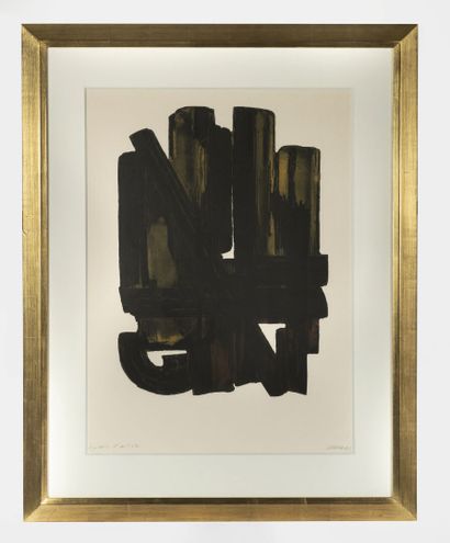 Pierre SOULAGES (1919) Eau-forte VIII, 1957. 

Eau-forte en couleurs sur papier signé...