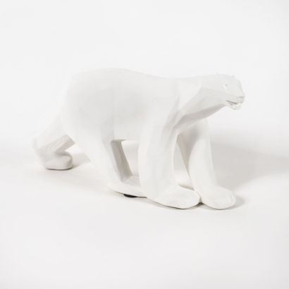 Richard ORLINSKI (1966) Le choc des titans, ours blanc d'après Pompon, 2020. 

Sculpture...
