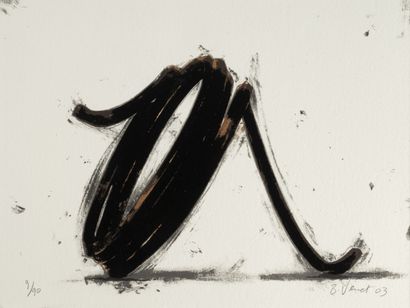 Bernar VENET (1941) Indeterminate Line, (20)03.

Lithograph in colors on paper, signed,...