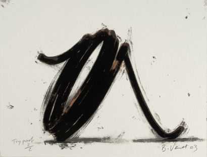 Bernar VENET (1941) Indeterminate line, (20)03.

Lithograph in colors on paper, signed,...
