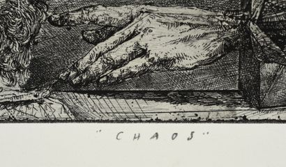 Erik DESMAZIERES (né 1948) Chaos, 1989. 

Etching in black on paper. 

Titled, signed,...