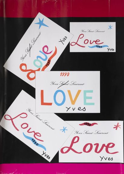 Yves SAINT-LAURENT, d'après Love, 1990. 

Impression offset en couleurs.

48 x 35.5...