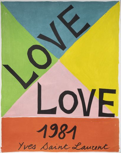 Yves SAINT-LAURENT, d'après Love, 1981. 

Impression offset en couleurs.

55.5 x...