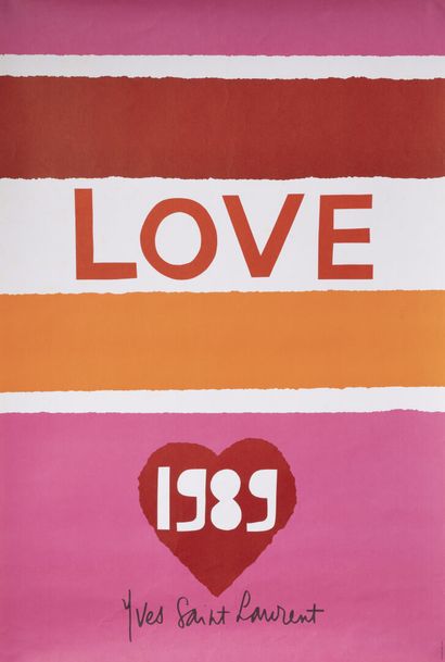 Yves SAINT-LAURENT, d'après Love, 1989. 

Impression offset en couleurs.

64.5 x...