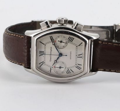 GIRARD PERREGAUX " Richeville" ref.2750 Steel chronograph, curvex tonneau case with...