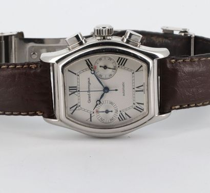 GIRARD PERREGAUX " Richeville" ref.2750 Chronographe en acier, boitier tonneau curvex...