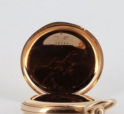 PATEK PHILIPPE n° 53684 vers 1870 Yellow gold (750) porch soap, round case with three...