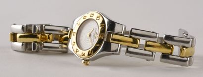 BAUME et MERCIER "Linéa" vers 1990 Steel and plated metal ladies' wristwatch, steel...